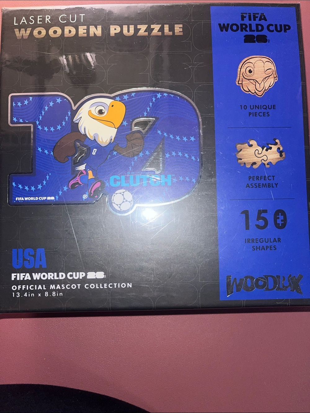 USA Clutch Mascot Laser-Cut Wooden Puzzle - Blue